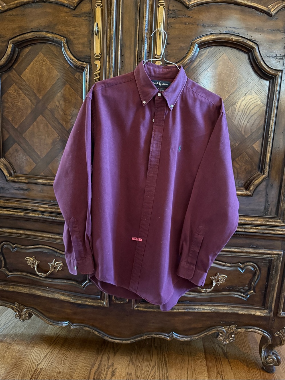 Ralph Lauren Men's Button-Down Shirt in Deep Burgundy